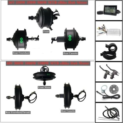 Ebike Conversion Kit with 36V 500W DCHub Motor KT-LCD3 Display Controller PAS Speed Throttle Brake Lever