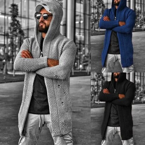Kalenmos Men's Cardigans With A Hood
