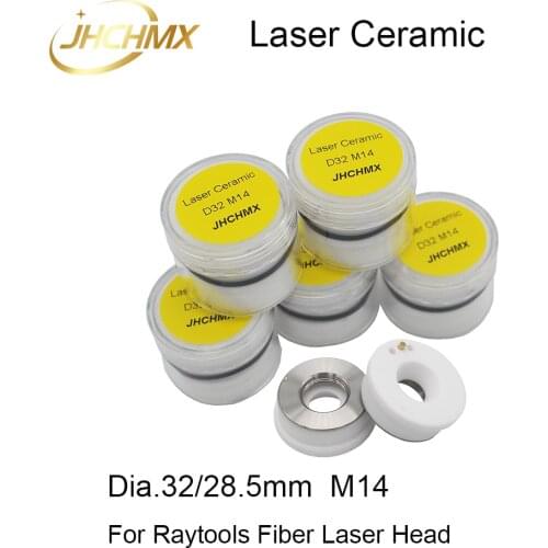 JHCHMX Fiber Laser Ceramic Dia.32mm M14 Raytools Ceramic Ring BT230/BT240S Empower Bodor Glorystar Laser Nozzles Holder