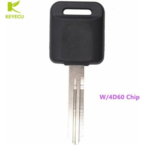 KEYECU New Replacement Ignition Blank Chipped Car Key With 4D60 Chip for Nissan Altima Frontier Maxima Pathfinder Sentra Xterra