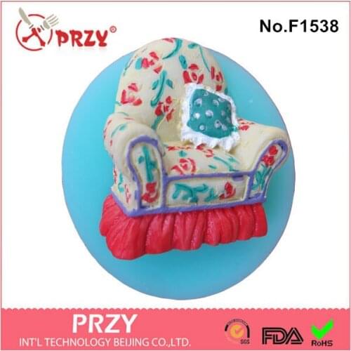 Beautiful Sofas, Cushions Shped Silicone Mold with Stick Hole Cookware Dining Bar Non-stick Cake Decorating Fondant Mold Moulds