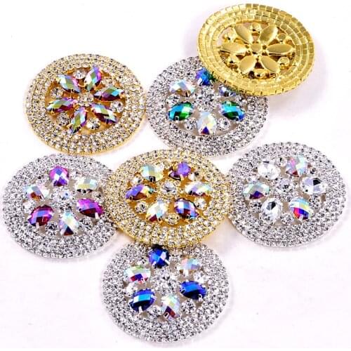 Crystal 3.6cm Sew On Rhinestones Applique Teardrop Dragonfly Shape Medal Crystal Strass for Wedding Dress Decoration B1335