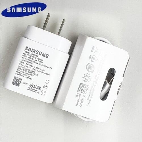 Samsung Original 25W Super Fast Charger For Samsung Galaxy Note 10 Note10Plus Note10+ S8 S9 USB-C Fast Charging Wall Charger