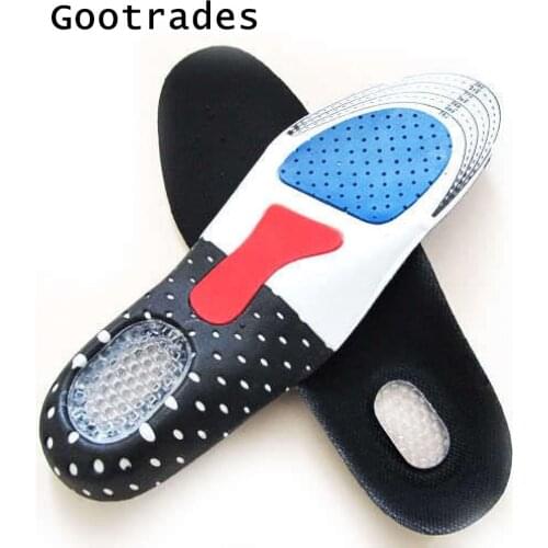 Gel Insole Orthotic Sport Insert Shoe Pad Arch Support Heel Cushion Running New EVA Silica Gel Coconut Beard Men Gootrades Y3Y27