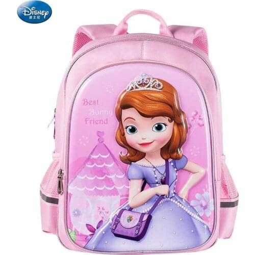 Disney Sofia School Bags For Girls Primary Student Shoulder Orthopedic Backpack Grade 1-4 Childrens Birthday Gifts Mochila