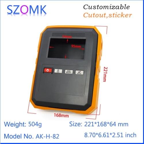 1 piece 221*168*64mm szomk plastic handheld device housing for instrument junction box