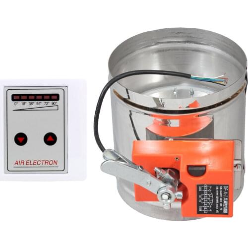 Motorized damper 220v with switch 16NM motorised air vent volume control pour ventilation vmc ducting 51 - 400 mm