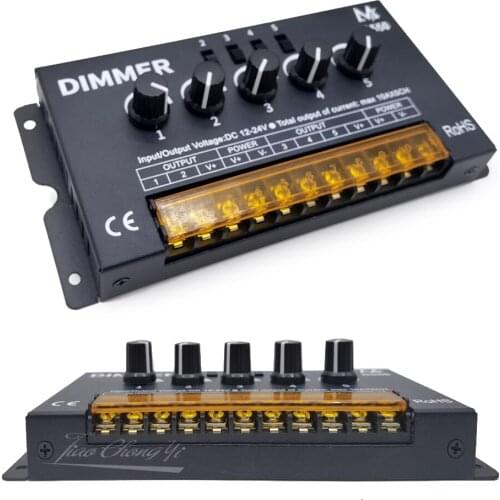 RGBW RGBWW LED Dimmer Controller DC5-24V D550 10A x 5CH for 5050 RGBW RGBWW LED Strip Light