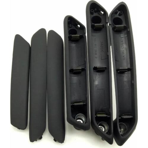 SKTOO 6pcs/set Black Interior Door Handle With Trim For 1998-2005 Volkswagen Passat B5 inner armrest