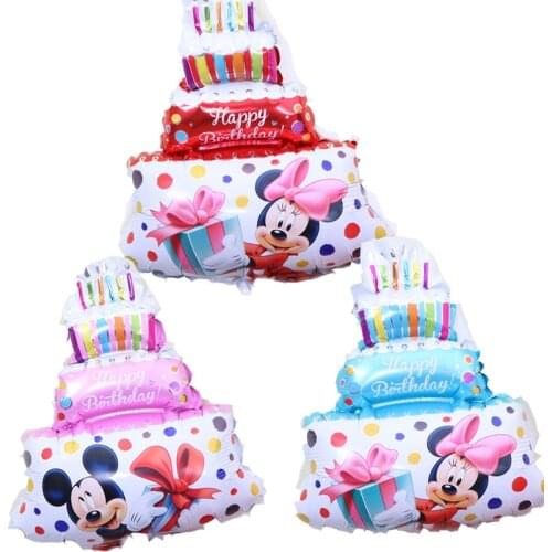 10pcs/lot mini Happy Birthday Cake Foil Balloons Children Birthday Decoration Globos Happy Birthday Party Decoration Supplies