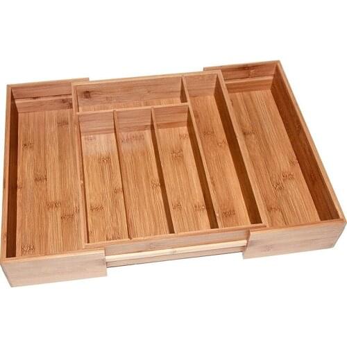 Drawer Organizer Heavy-Duty Anti-Slip Cutlery Tray Cutlery Organizer Expandable Silverware Organizer And Silverware Holder