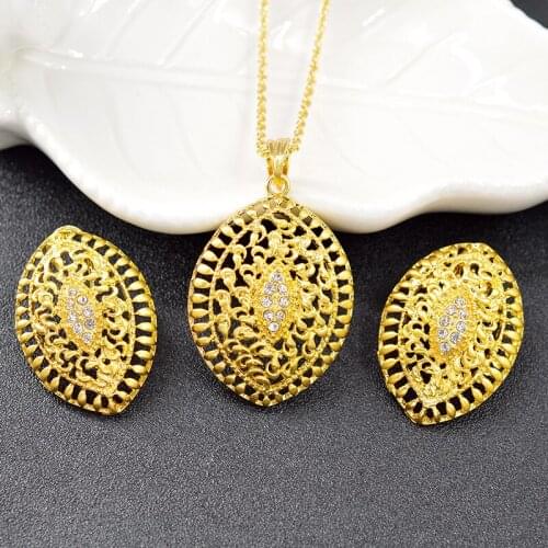 ZEA Dear Jewelry Classic Jewelry Findings For Women Round Jewelry Sets Necklace Earrings Pendant Dubai Fashion Jewelry For Party