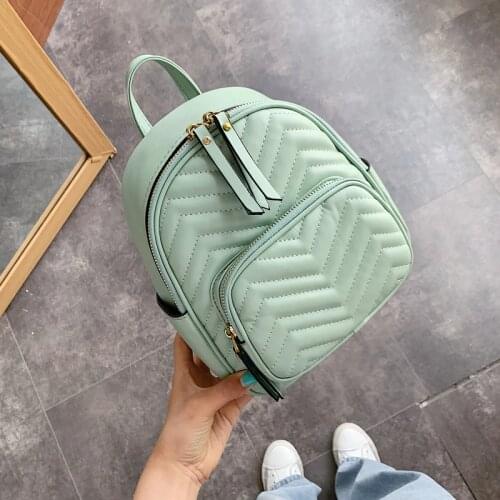 Pu Leature Womens Backpack Small Brand Design Female School Bag for Teenager Girls Cute Backpacks for Women 2020 Wholesale