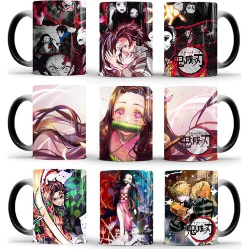 1Pcs 350ml New Anime Cartoon Cold Hot Water Color Changing Mug Ceramic Coffee Milk Cup Birthday Gift for Kids Children Friends