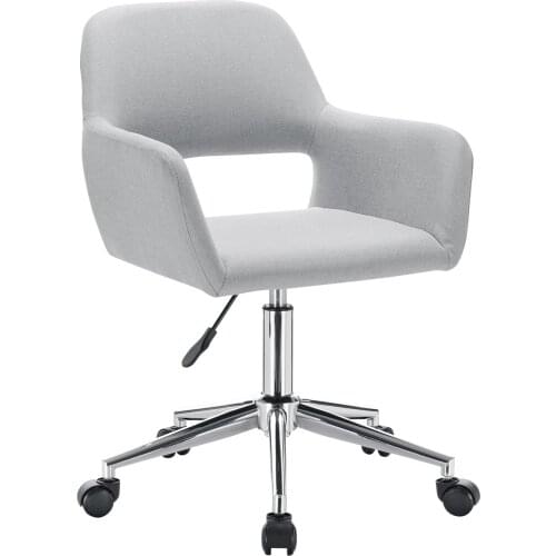 1PC Work Office Chair Desk Chair Rolling Swivel Stool Height Adjustable with Backrest and Armrests for Cafe Household Chair