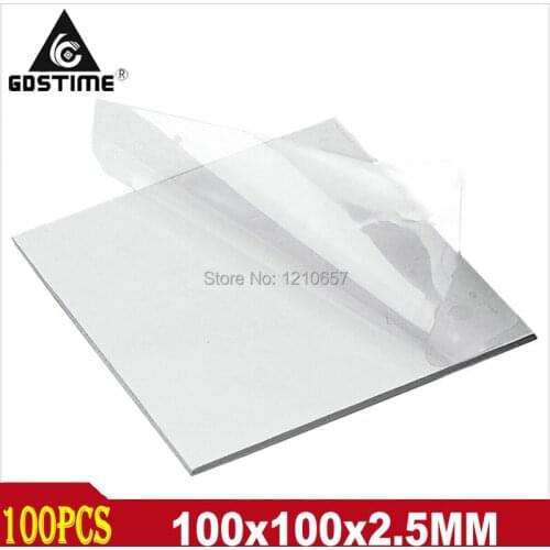 100PCS LOT Gdstime Thermal Pad GPU CPU IC Heatsink Cooling Conductive Silicone Pads 100mm x 100mm x 2.5MM