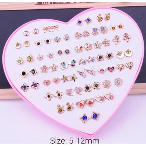 36 Pairs/SET Fashionable Colorful Earrings Sexy Earrings Accessories Fashion Ear Studs for Women Jewelry Gifts