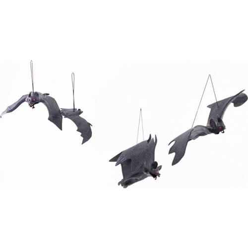 40 pcs Halloween Simulation Bats Trick Toy Hanging Vampire Pendant Scary Bat April Fools Day Halloween Decorations Party Props