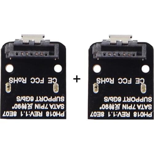 7pin Male Up 90 Degree Angled to SATA 7Pin Female Adapter Mainboard Motherboard for Desktops SSD HDD