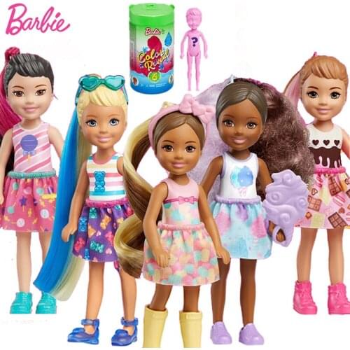 Color Reveal Barbie Dolls Blind Box Chelsea Accessories Original Dolls for Girl Surprise Discoloration Girls Toys for Children