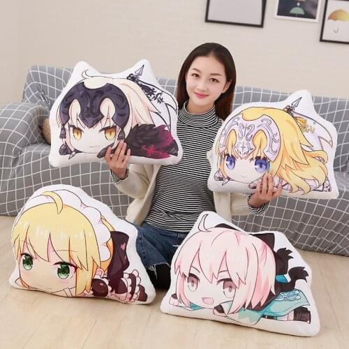 Anime Fate stay night zero Saber Okita Souji Joan figure toy soft pillow plush doll cosplay 50*40cm