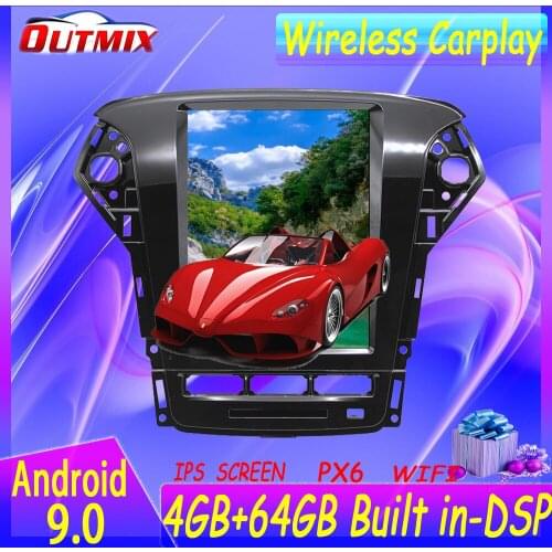 Tesla Style screen Android 9.0 Car Multimedia Player unit For Ford Mondeo Fusion MK4 2011-2013 car GPS Radio stereo BT head unit