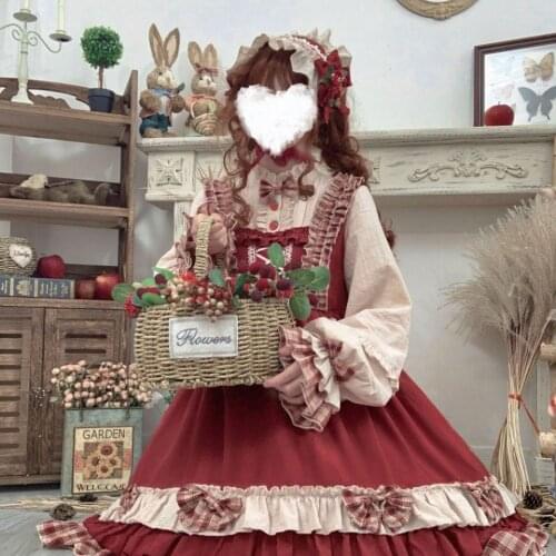 [Berry Girl] Lolita Dress Kawaii Vintage Maid Cosplay Sweet Girl Tea Party Vitorian Dress