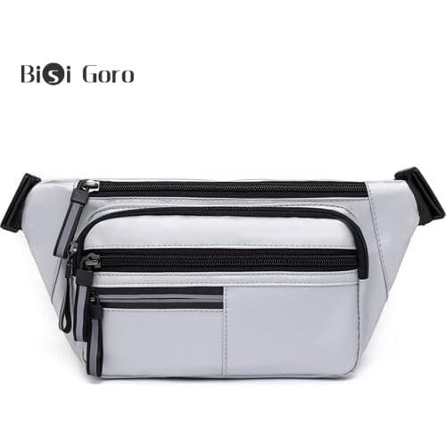 BISI GORO Waist Bag Shoulder Bum Bag Travel Crossbody Chest Bags Large-Capacity Handbag Waterproof Oxford Business Messenger Bag