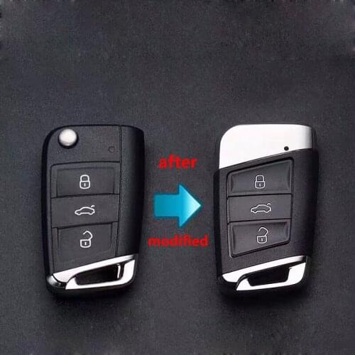 MQB Car Modified Replacement Remote Key Shell Key Case for VW Golf MK7 Jetta Tiguan Polo for Superb Octavia Yeti Fabia for SEAT