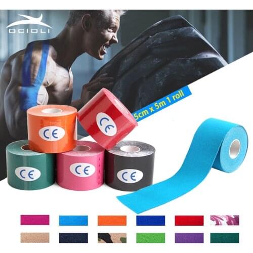 Elastic Sport Kinesiology Tape Injury Muscle Tapes Bandage Volleyball Knee Pads Protector Kinesiologe Kinesiologia Gym Bandage