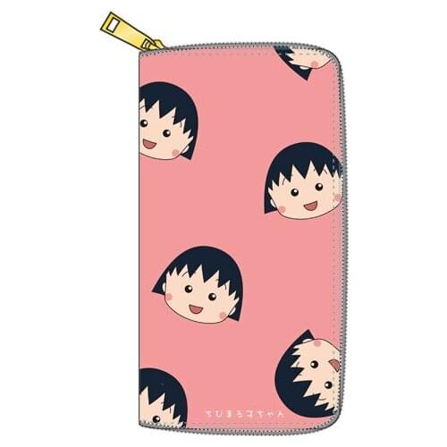 IVYYE Chi-bi Maruko Fashion Anime Wallet Bags Cartoon Wallets Zipper Coins Casual Purses Unisex Gifts