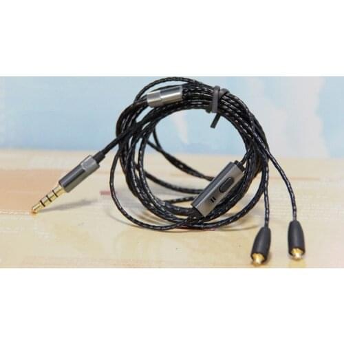 Diy earphone cable se535 with mic upgrade cable 10pcs
