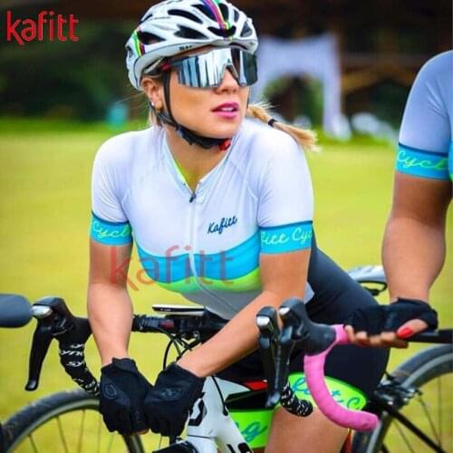 Kafit Summer New Ladies Professional Outdoor Sportswear Team Short-sleeved Shirt Cycling Wear Triathlon Team Cycling Wear
