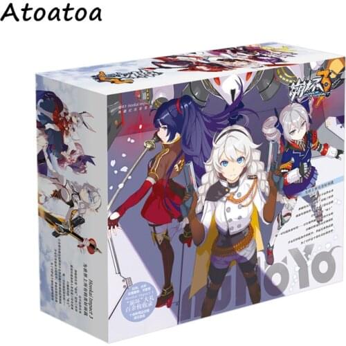 Anime Game Honkai Impact 3rd Poster Collection Toy Gift BOX badge Pin Postcard Props card water Cup Keychain Bookmark gift bags