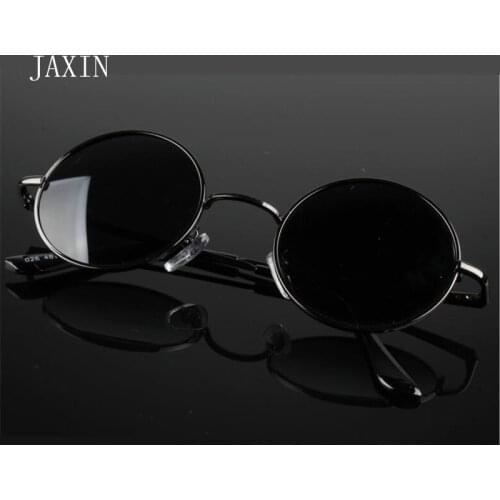JAXIN Retro round sunglasses women fashion personality glasses men eye protection polarized oculos de sol masculino UV400 gafas