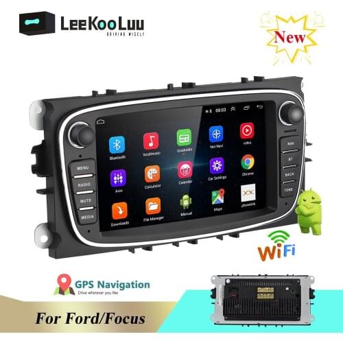 LeeKooLuu Android 8.1 2 Din Car Radio 7" Autoradio Multimedia Player GPS WIFI MP5 FM Audio For Ford Mondeo C-MAX S-MAX Galaxy II