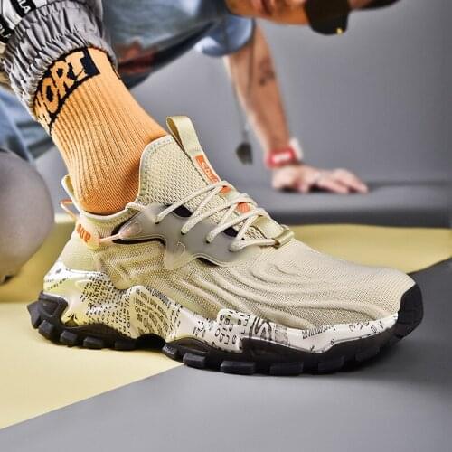2021 Summer Single Layer Flying Woven Breathable Mesh Casual Fashion Personality Single Shoes Mens Shoes Zapatillas De Deporte