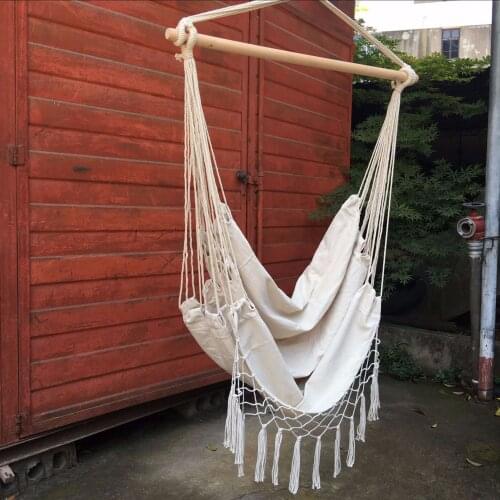 Many Nordic Style Hammock Outdoor Indoor Garden Dormitory Bedroom Hanging Chair For Child Adult Swinging Single Safety Hammock
