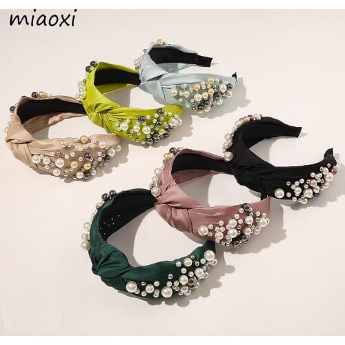 New Pear Women Knotting Wide Size Fashion Hair Hoop Casual Girl Pleated Hairbands Cute Sweet Girl Hair Accessories Sale