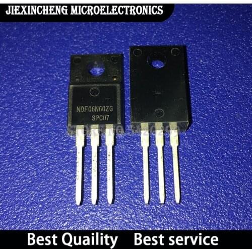 New Original NDF06N60ZG NDF06N60 NDF06N60Z 600V 7.1A TO220F MOSFET 20PCS/LOT