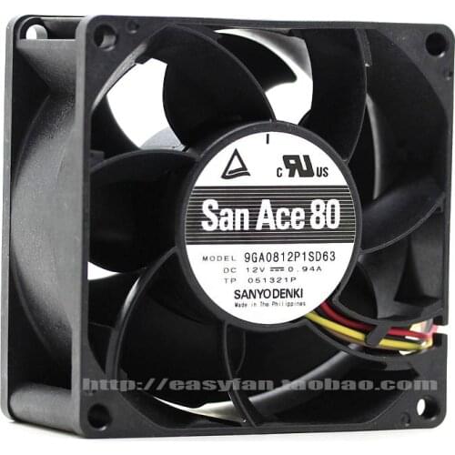 NEW SANYO DENKI SAN ACE 8038 12V 0.94A 9GA0812P1SD63 cooling fan