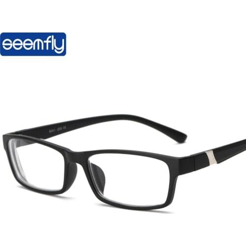 Seemfly Finished Myopia Glasses For Men and Women Myopic Spectacles PC Lens Near Short Sight Eyewear Diopter -1.0 To -2.5 -4.5