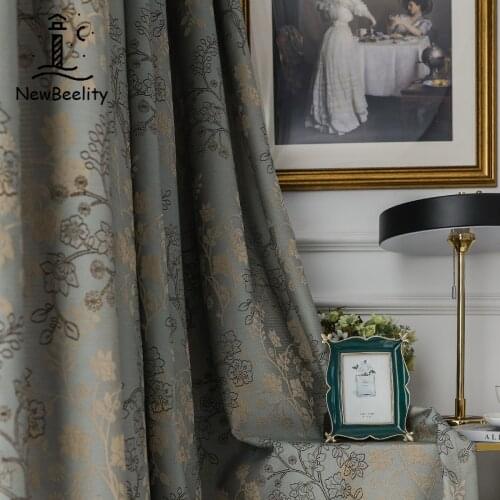 Custom Curtains for Living Dining Room Bedroom European and American Jacquard Blackout High-precision Pastoral Luxury Shading