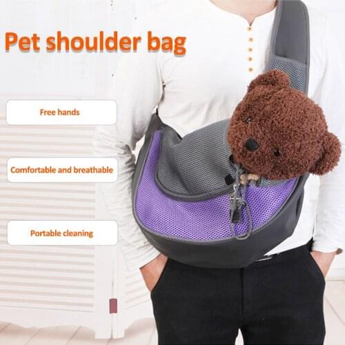 Pet Puppy Carrier S/L Outdoor Travel Dog Shoulder Bag Mesh Oxford Single Comfort Sling Handbag Tote Pouch Pet Puppy Carrier Bag