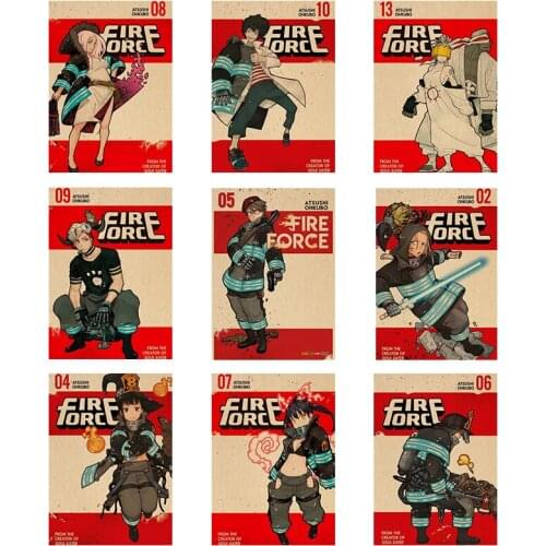 Japanese anime poster firepower character cartoon canvas painting art wall home decoration painting childrens room decoration