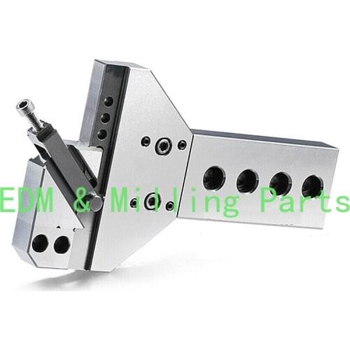 CNC Wire EDM Precision Vise Stainless Steel Clamp Extension Fixtures 80mm Open SUS420 EDM CNC Power Chucks
