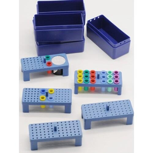 Dentist Lab Supplies Sterilize Plastic 72Holes Endo Box For Diamond Burs Reamer/Gutta Percha Point