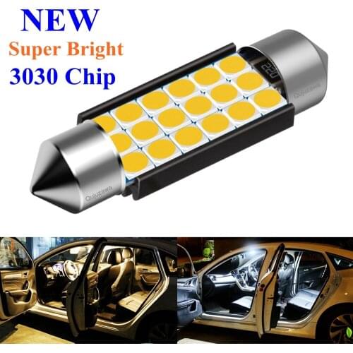 Car highlight 31mm 36mm 39mm 41mm C5W C10W C3W Super Bright 3030 LED Bulb Car Dome Light Auto Interior Reading Lamp Warm White