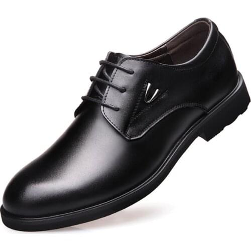 BUVAZIK Genuine Leather Fashion Wedding Business Mens Casual Flats Shoes Vintage Handmade Oxford Shoes for Mens Dress Shoes