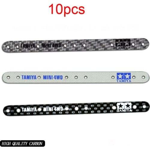 10PCS 1.5mm 3mm Carbon Reinforcing Plate DIY Parts for RC Tamiya MINI 4WD Lettering/ No Letteing /Coutersunk /No Coutersunk